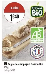 Baguette Campagne Casino Bio