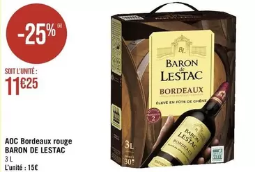 Baron de Lestac - AOC Bordeaux Rouge