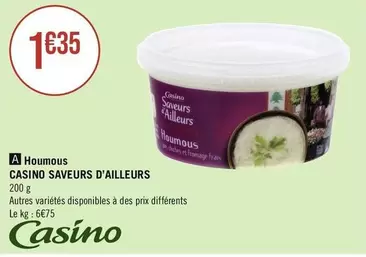 Casino - Houmous Saveurs D'Ailleurs