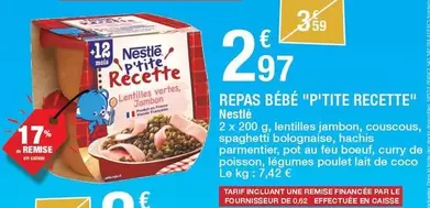 Nestlé - Repas Bébé "p'tite Recette"