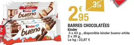 Kinder - barres chocolatées