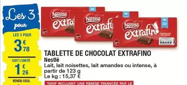 Nestlé - Tablette De Chocolat Extrafino