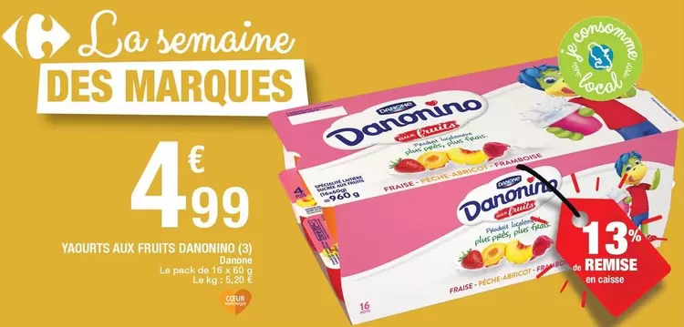 Danone - Danonino - Yaourts Aux Fruits