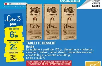 Nestlé - Tablette Dessert