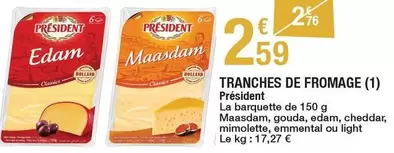 Président - Tranches De Fromage