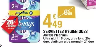 Always - Serviettes Hygiéniques