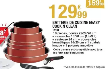 Tefal - Eeasy - Batterie De Cuisine Cook'n Clean