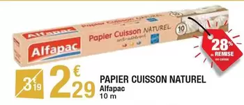 Alfapac - Papier Cuisson Naturel