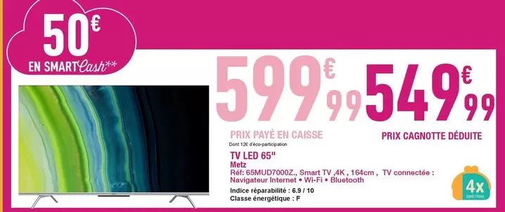 Prix Gazonotte Déduite Tv Led 65"