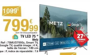 Google - Metro - Tv Led 75"