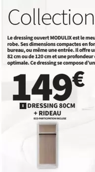 Dressing 80cm + Rideau