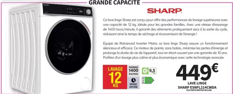 Sharp - Seaflo - Lave Linge Shape