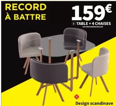 Table + 4 Chaises