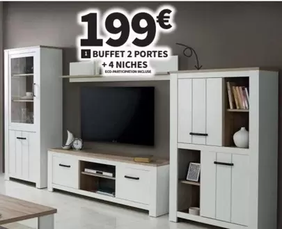 Buffet 2 Portes + 4 Niches