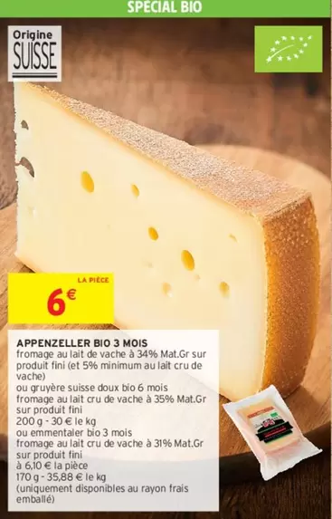 appenzeller bio 3 mois