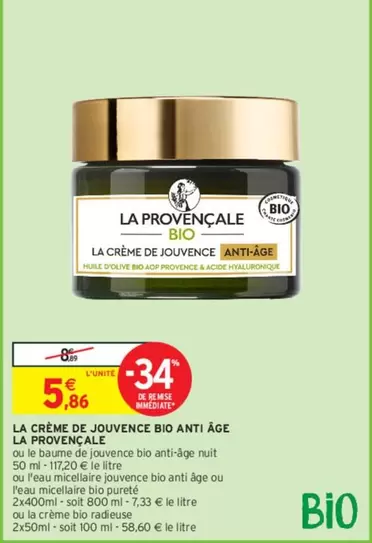 la provencale - la creme de jouvence bio anti, age