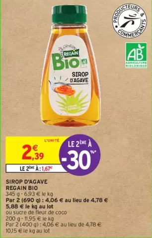 Regain - Sirop D'agave