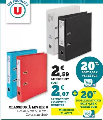 u - hyper  - classeur à levier