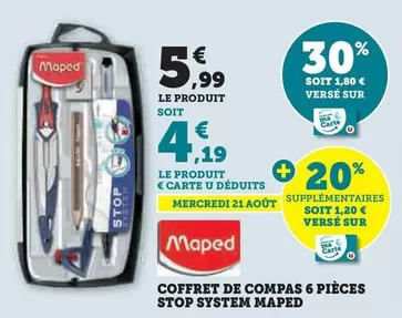 maped - coffret de compas 6 pièces stop system