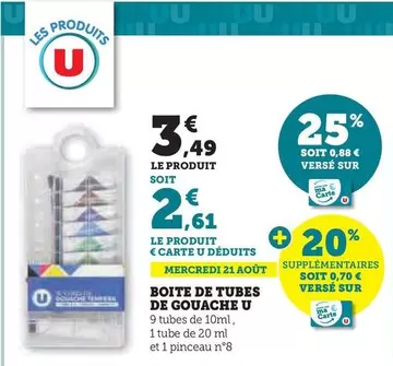 U - Boite De Tubes De Gouache