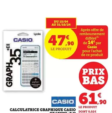 Casio - Calculatrice Graphique