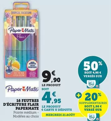 Paper Mate - 16 Feutres D'Écriture Flair