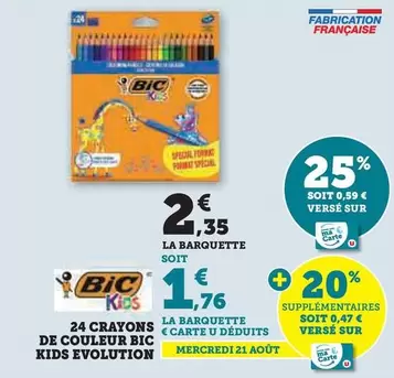 BIC - 24 Crayons De Couleur Kids Evolution 