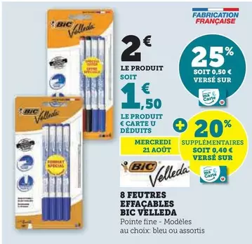 BIC - 8 Feutres Effacables Velleda 