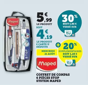 maped - Coffret De Compas 6 Pièces Stop System