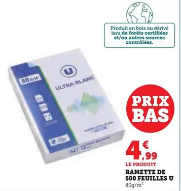 U - Ramette De 500 Feuilles