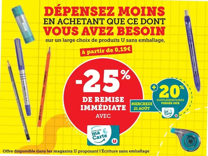 U - Sur Un Large Choix De Produits Sans Embalalage