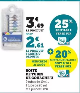 U - Boite De Tubes De Gouache