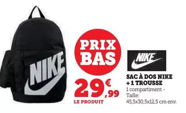 Nike - Sac À Dos + 1 Trousse