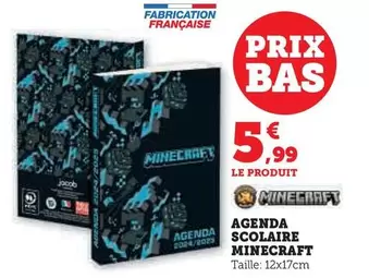 Minecraft - Agenda Scolaire 