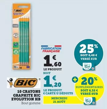 BIC - 10 Crayons Graphite Bic Evolution HB