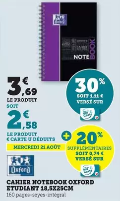 Oxford - Cahier Notebook Eudiant 