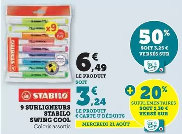 Stabilo - 9 Surligneurs Swing Cool