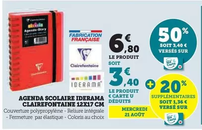 Clairefontaine - Agenda Scolaire Iderama