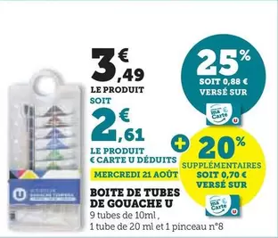 U - Boite De Tubes De Gouache