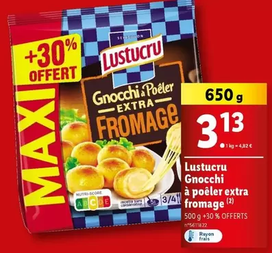 Lustucru - Gnocchi A Poêler Extra Fromage