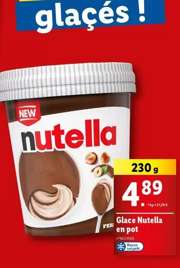 Nutella - Glace En Pot