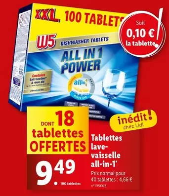 W5 - Tablettes Lave-Vaisselle All-In-1