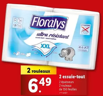 Floralys - 2 Essuie-Tout