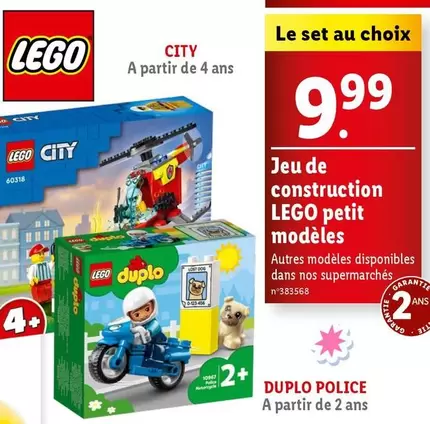 LEGO - Jeu De Construction Petit Modeles 