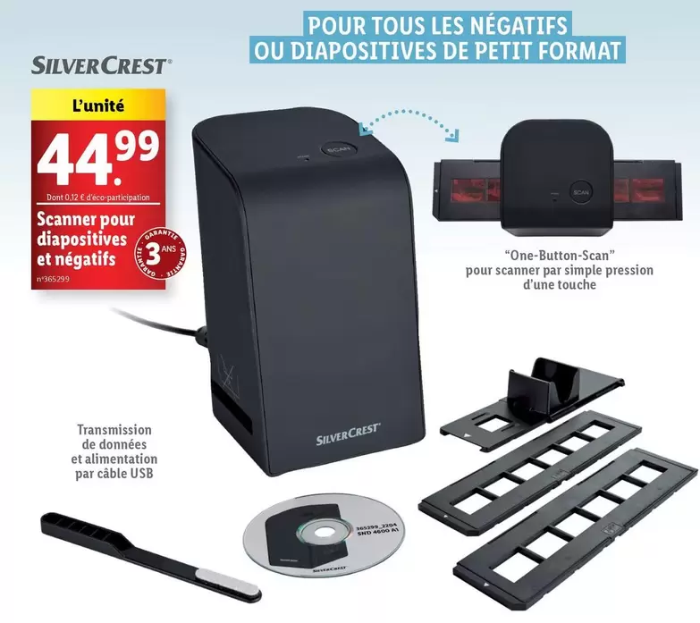 Silvercrest : Scanner polyvalent pour diapositives et négatifs avec promotion spéciale et caractéristiques avancées