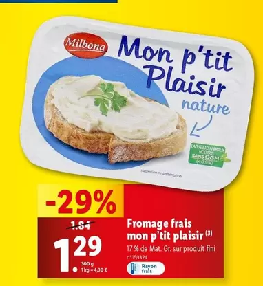 milbona - fromage frais mon p'tit plaisir