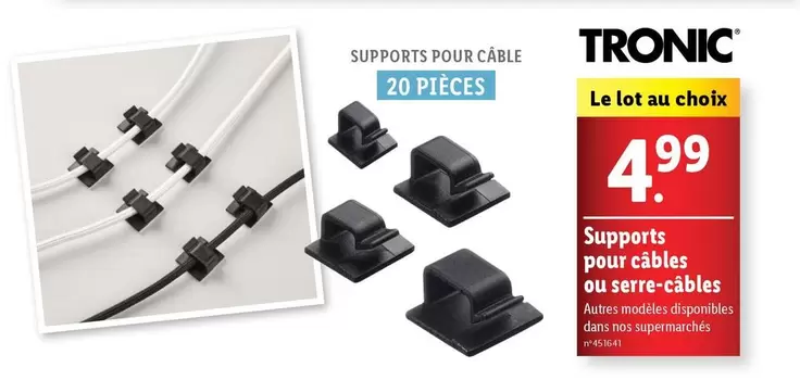 Tronic - Supports Pour Câbles Ou Sèrre-Câbles