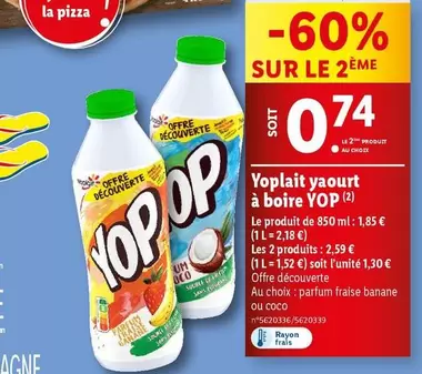 Yoplait -  Yaourt À Boire Yop