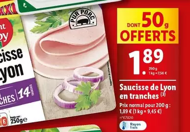 Saint Alby - Saucisse De Leyon En Tranches