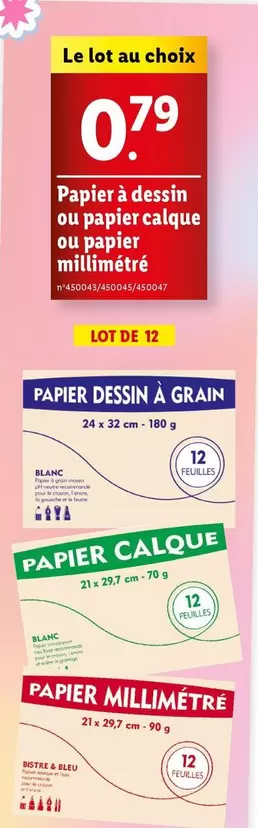 Papier À Dessin Ou  Calque Ou Papier Millimétré